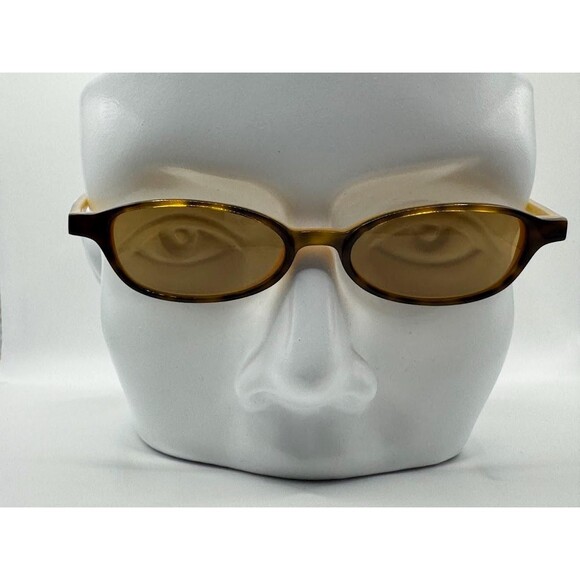 Vintage Y2K Eyeglasses | NOS | Small Oval Style | Tortoise & Yellow Frame | - Picture 2 of 10